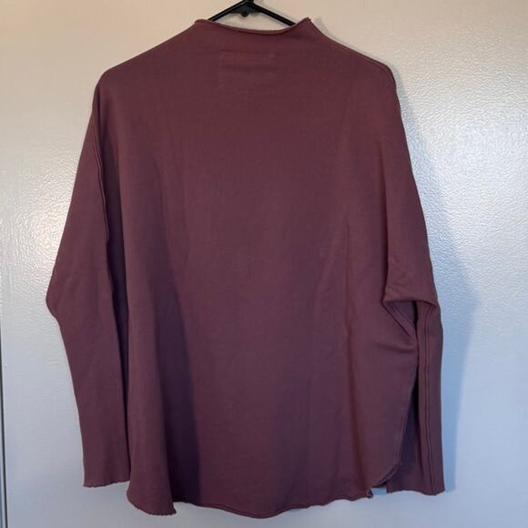 Frank & Eileen Long Sleeve Funnel Neck Capelet in Terracotta Size Small - Picture 4 of 6